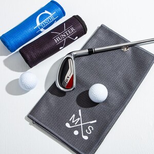 Personalized Golf Towel, Custom Golf Gift, Embroidered Golf for Dad, Father&#39;s Day Gift, Monogrammed Golf Towel, Personalized Golf Towel Gift