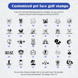 Customized Pet Golf Stamp Design, Photo Golf Stamp, Custom Ball Marker, Golf Ball Stamp, Self-Inking Golf Ball Marker Stamp, Pet Face Stamp