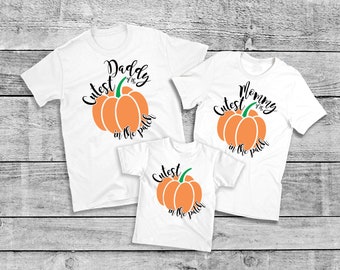 Little Pumpkin 1st Birthday SVG Cut File with Matching Mommy & Daddy Shirt Designs