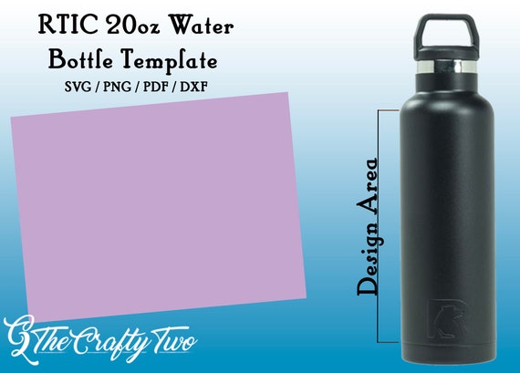 ThermoFlask 24oz Water Bottle Template SVG