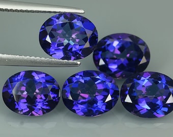 AAA Tanzanite Oval Gemstone, Natural Faceted Loose Stone, December Birthstone