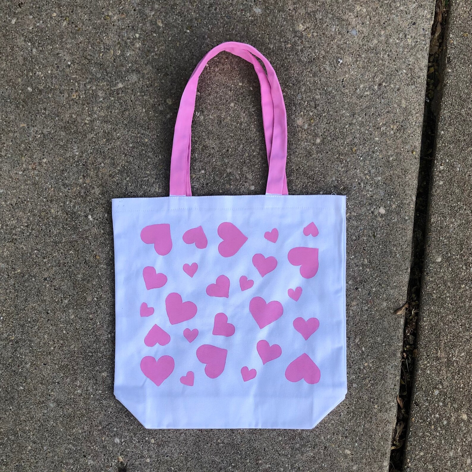 Small Pink Hearts Hand Bag Etsy
