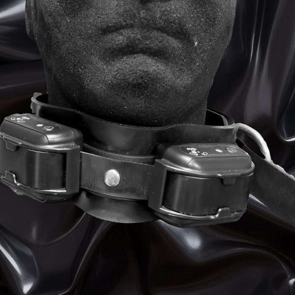 Reinforced Rubber Locking Dual Shock Collar - Ultimate Control & Style