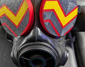 FM12 ガスマスク 付属品あり イギリス軍FM12ガスマスク用レンズ 透明クリア GasMask 外付けリング付