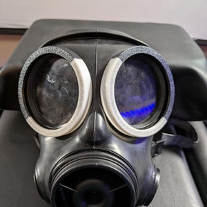 Two Color 3D Printed Colored Accent Pieces for S10 Gas Masks - Personalize Your Gear
