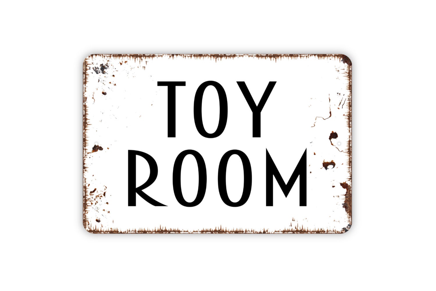 Toy Room Sign Metal Sign Farmhouse Contemporary Modern Wall