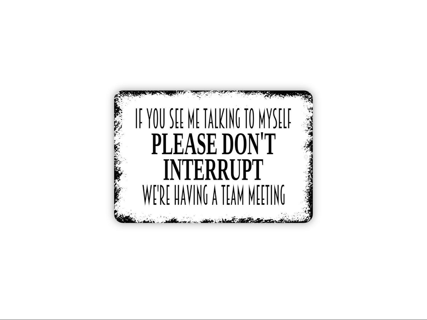 Aazon.co: Huor Wall Art Decor If You See e Talking To yself We'Re