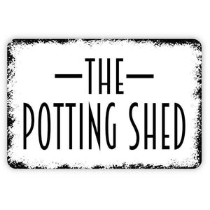 The Potting Shed Sign | Garden Wall Decor for Greenhouse Shed Outdoor | Metal Sign or Magnet Gift Room Label immagine 5