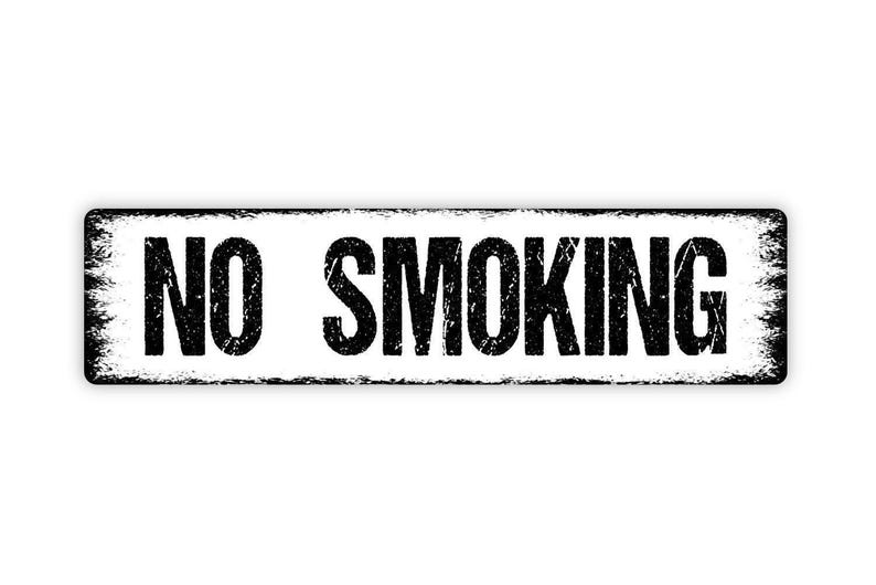 No Smoking Sign | Smoke Free Area Wall Art | Property Rules Warning Sign | Door Entry Office Home Decor image 5