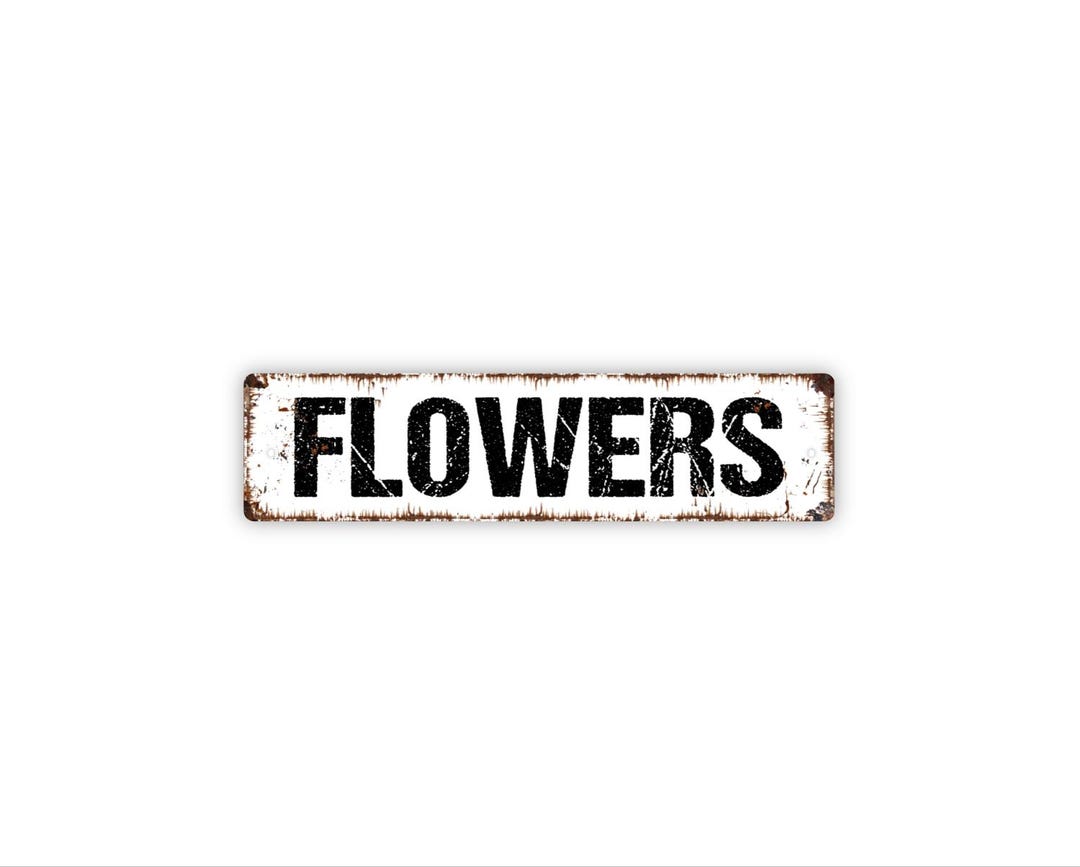 Flowers Sign - Flower Garden Market Wall Decor - Floral Shop Florist ...