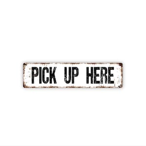 Pick Up Here Sign | Order Pickup Wall Art | Business Counter Direction Sign | Retail Event Food Stand Decor