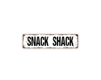 Snack Shack Sign | Rustic Concession Stand Sign | Kitchen or Patio Wall Decor | Custom Metal Sign | Farmhouse Snack Bar Art
