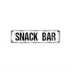 Snack Bar Sign | Kitchen Game Room Gift | Home Movie Night Treat Station Decor | Family Party Snack Area Sign image 1