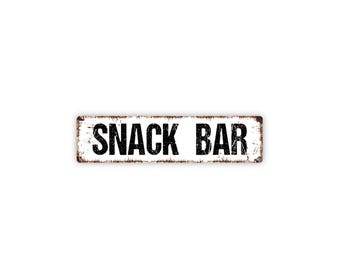 Snack Bar Sign | Kitchen Game Room Gift | Home Movie Night Treat Station Decor | Family Party Snack Area Sign