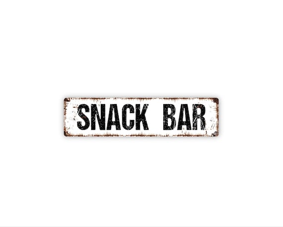 Snack Bar Sign | Kitchen Game Room Gift | Home Movie Night Treat Station Decor | Family Party Snack Area Sign