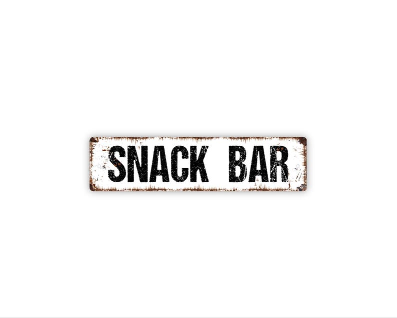 Snack Bar Sign | Kitchen Game Room Gift | Home Movie Night Treat Station Decor | Family Party Snack Area Sign image 1