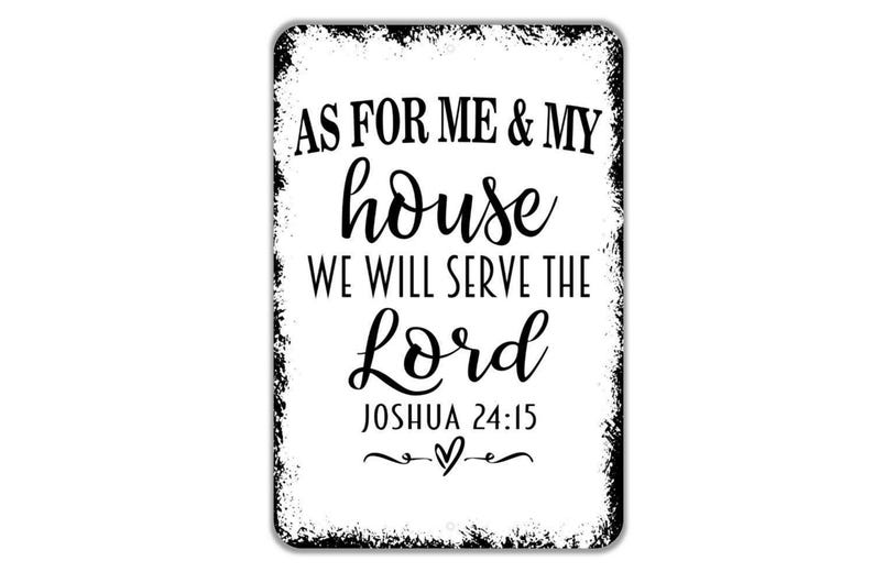 As for Me and My House We Will Serve the Lord Sign | Christian Wall ...