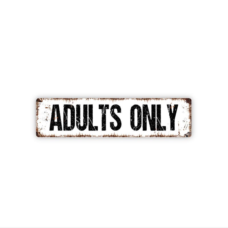 Adults Only Sign - Etsy