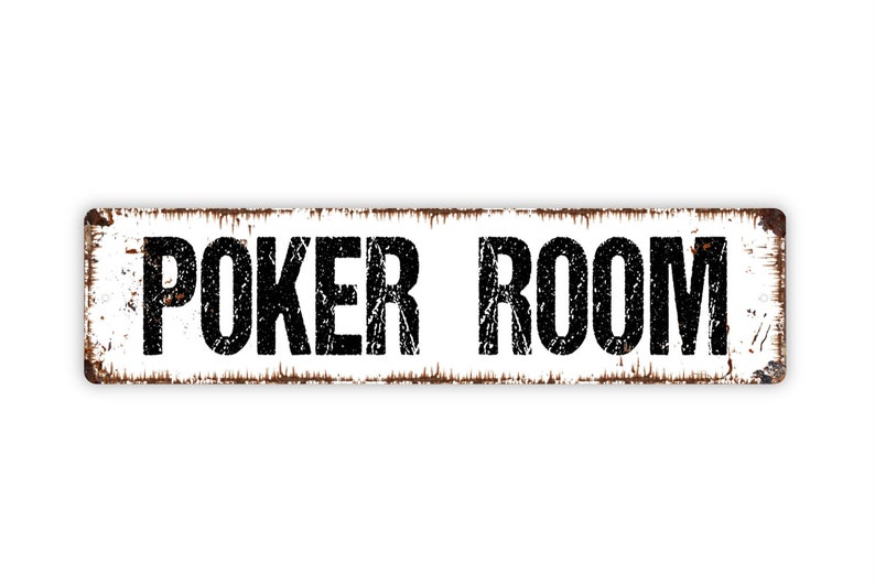 Poker Room Sign Rustic Metal Street Sign or Door Name Plate - Etsy