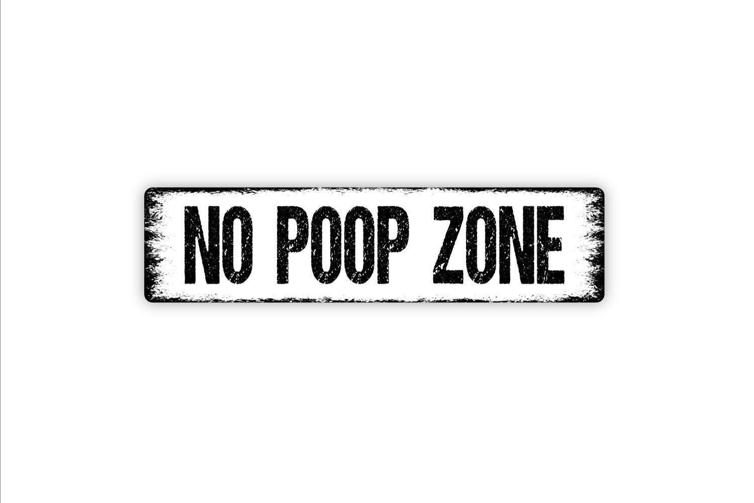 Poop Rule Sign No Poop Zone Sign | Funny Yard Warning Sign | Pet Rules Wall Art | Lawn ...