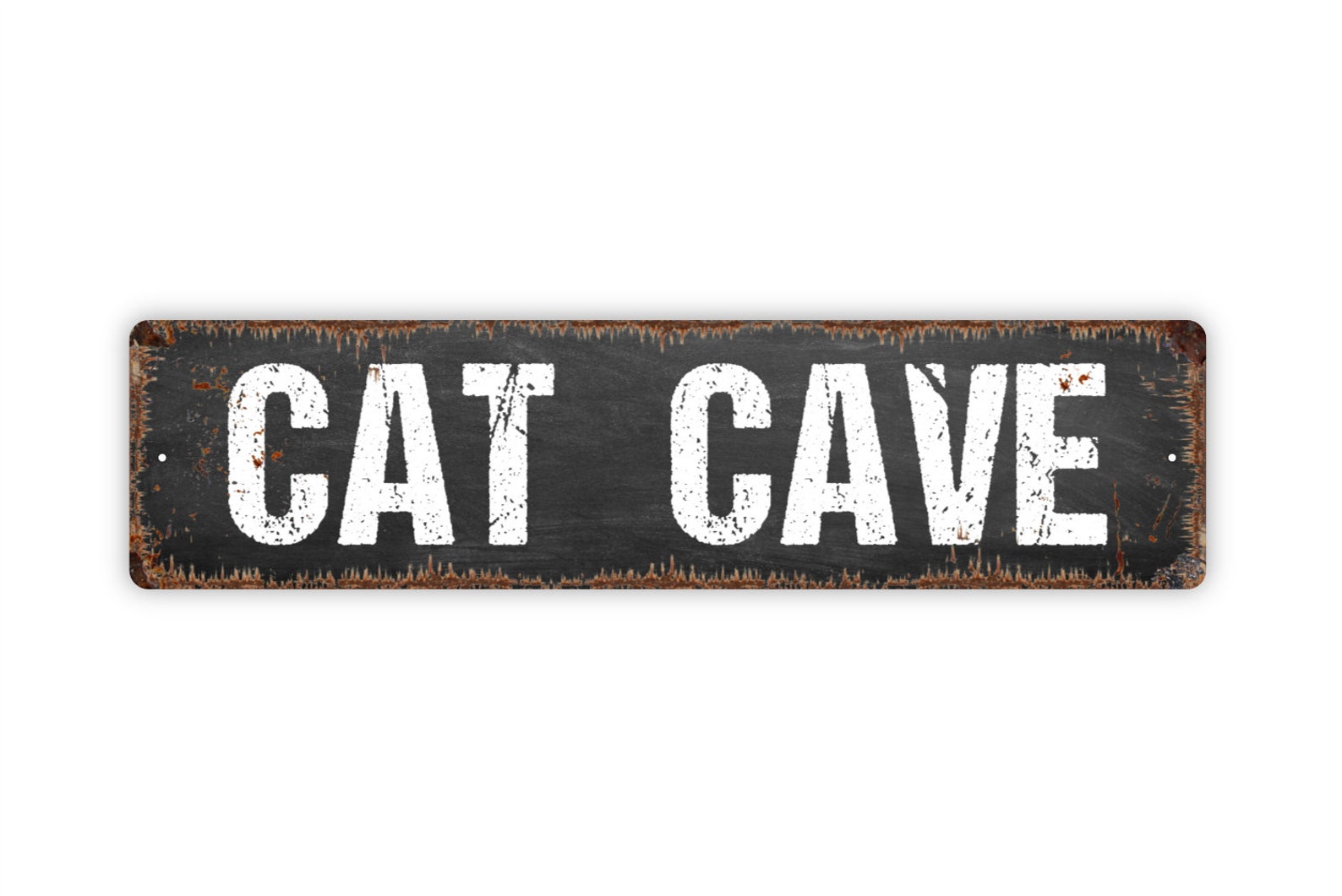 Cat Cave Sign Funny Rustic Custom Metal Sign Rustic Street Etsy