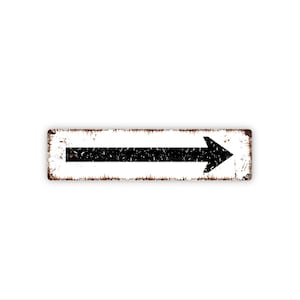 Right or Left Arrow Sign | Directional Wayfinding Decor | Business Door Indicator | Navigation Gift | Metal Sign