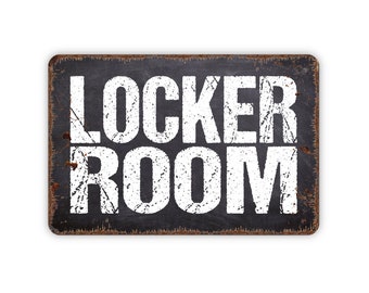 Rustic Locker Room Metal Sign Vintage Gym Rustic Locker Room Metal Sign Vintage Gym