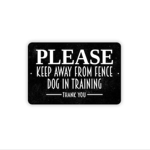 Please Keep Away From Dog In Training Thank You Sign | Service Dog Sign | Metal Sign or Canvas | Pet Safety Sign | Dog Warning