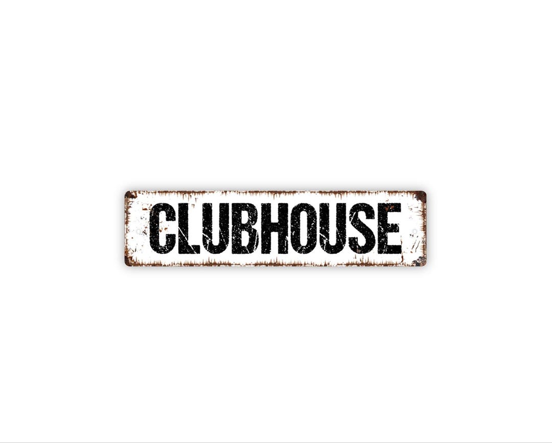 Clubhouse Sign | Metal Wall Decor for Backyard, Game Room, Golf Space ...