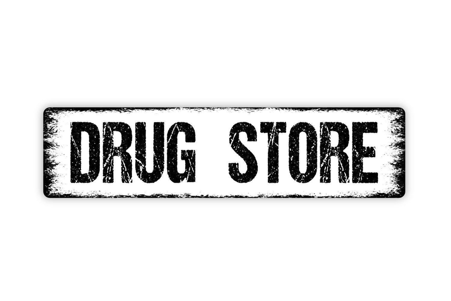Drug Store Sign | Vintage Pharmacy Sign | Metal Apothecary Sign | Vinyl ...