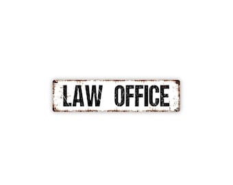 Law Office Sign | Professional Attorney Legal Office Decor | Metal Sign for Lawyer, Firm, or Reception Area