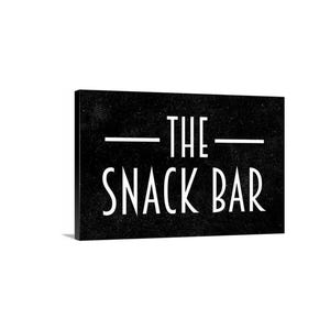 The Snack Bar Sign | Kitchen Snack Station Wall Decor | Home Theater Concession Sign | Party Food Area Art | Metal Or Magnet Sign