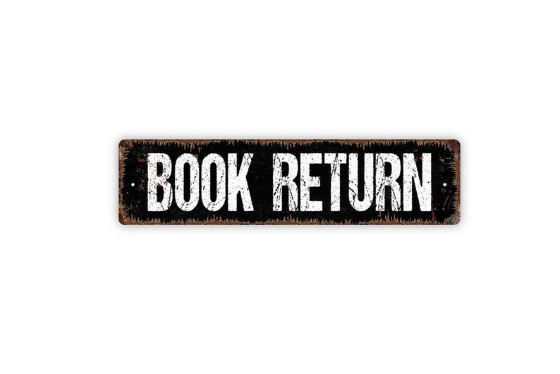 Book Return Sign | Metal Library Wall Decor for School, Classroom ...