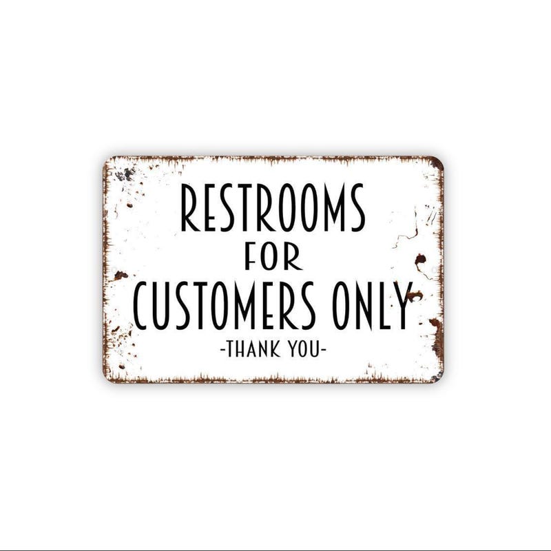 Customers Only Sign - Etsy