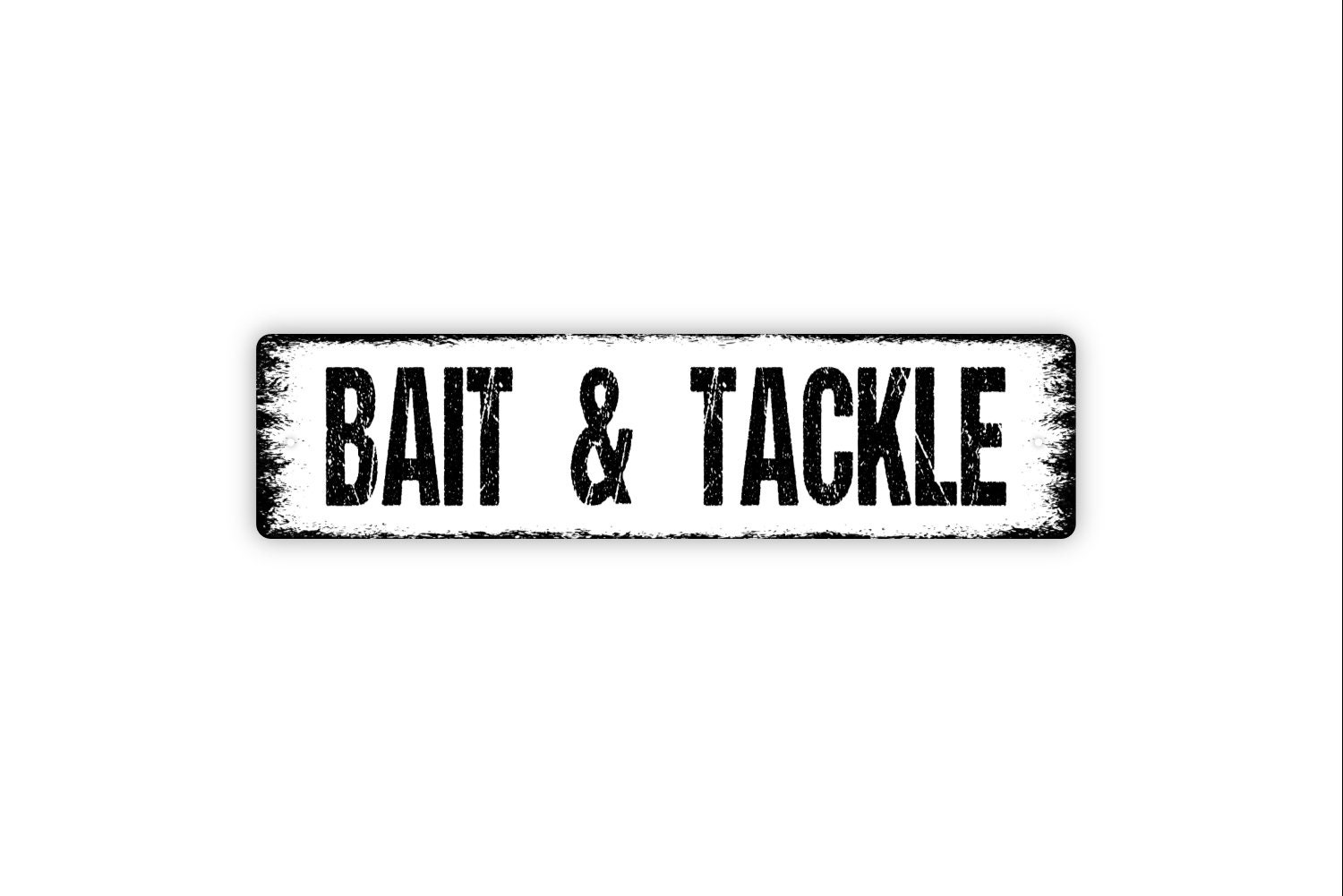 Bait & Tackle Sign Fishing Shop Rustic Metal Street Sign or Door Name Plate  Plaque -  Canada