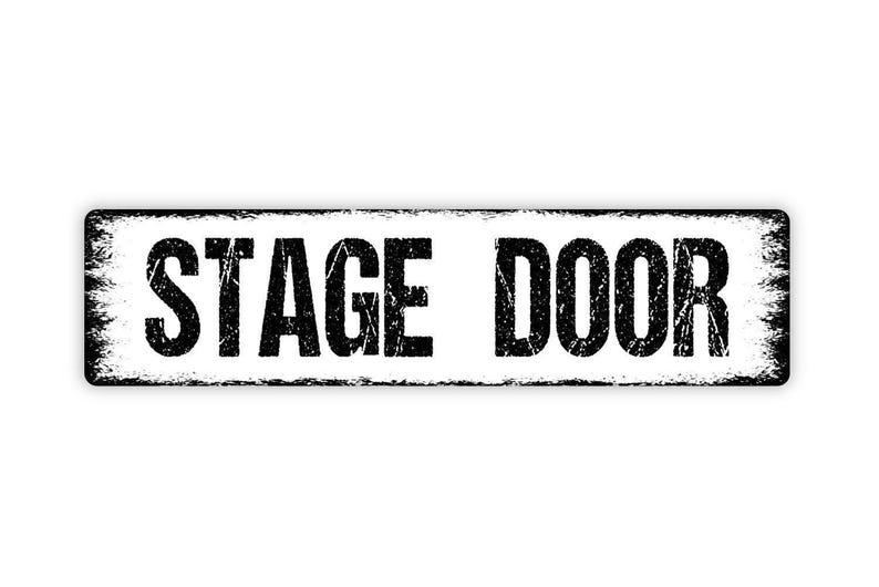 Stage Door Metal Sign | Theater Backstage Entrance Gift | Actors Crew Only Decor | Vintage Drama Stage Access Sign image 5