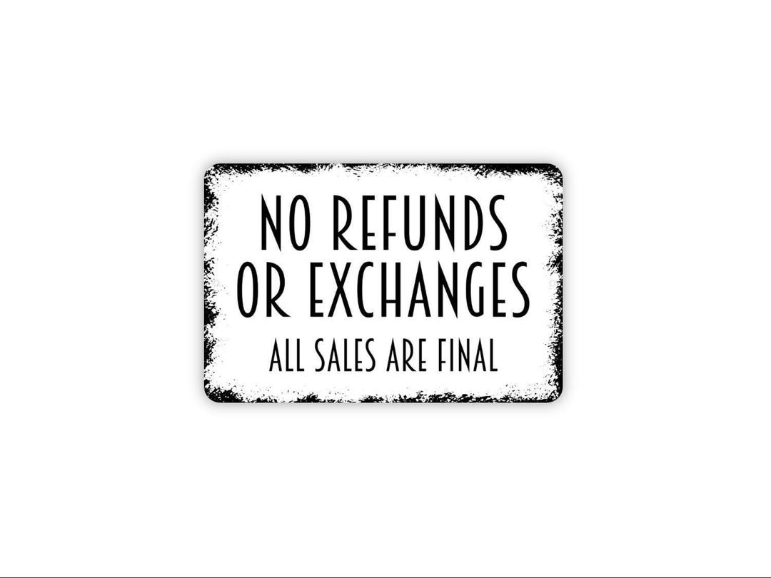 thumbnail image 2 of Mysignboards Retail Store Policy Sign – No Refund Or Exchange On Sale Items, 5.5×7″ Black & Gold 2 of 6