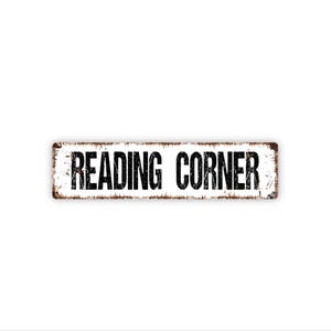 Reading Corner Sign | Cozy Book Nook Gift | Kids Bedroom Classroom Library Decor | Quiet Reading Space Sign