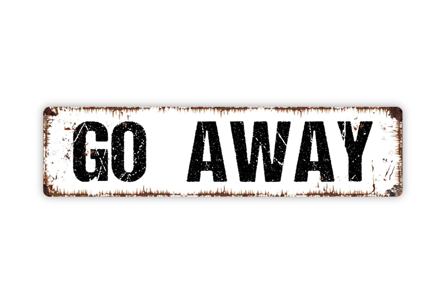 Go Away Sign Funny Rustic Custom Metal Street Sign or Door - Etsy