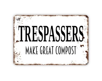 Gartenflagge 'Trespassers Will Be Composted' – Doppelseitig Bedruckt, 45,7 X 31,8 Cm, Polyester