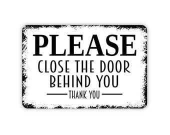 ランキング第1位 Thank You Behind Door the Close Please You Metal - Sign 置物