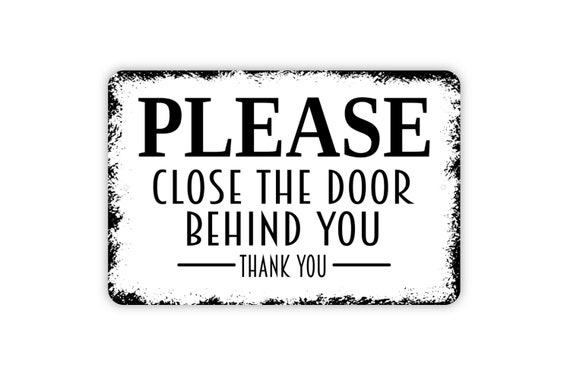 Please Lock the Door Sign Metal Wall Art Indoor or Outdoor 