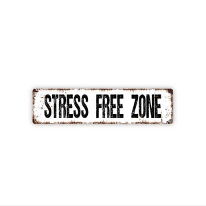 Panneau zone sans stress | Art mural détente | Décoration de chambre à coucher bureau à domicile calme et pleine de conscience | Panneau d'espace sans stress image 1