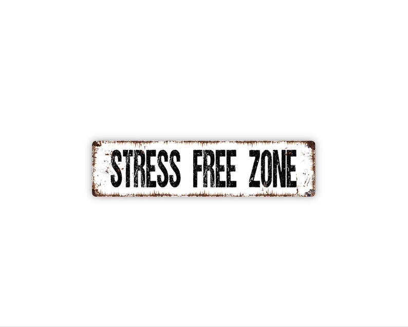 Panneau zone sans stress | Art mural détente | Décoration de chambre à coucher bureau à domicile calme et pleine de conscience | Panneau d'espace sans stress image 1