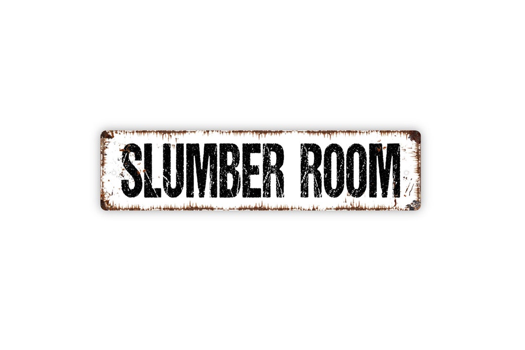 Slumber Room Sign - Bedroom Guest Room Rustic Street Sign or Door Name ...