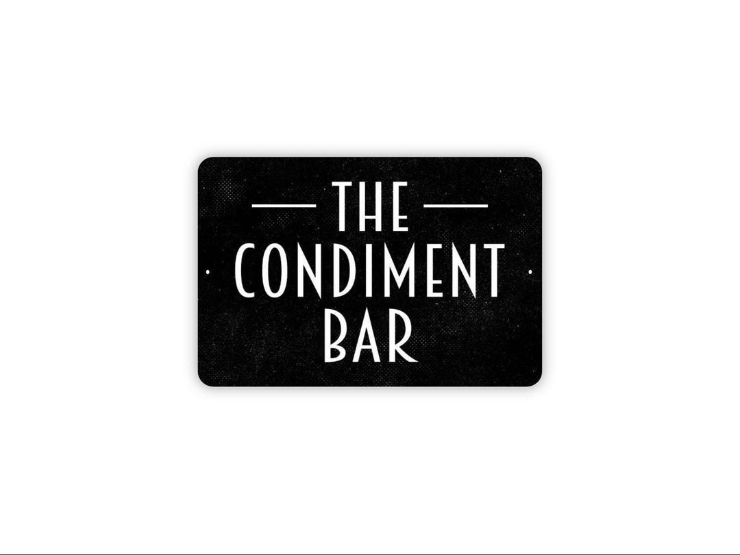 The Condiment Bar Sign | Sauce Station Sign | Ketchup Mustard Relish ...