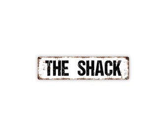 The Shack Sign | Lake House Wall Art | Cabin or Beach Shack Decor | Rustic Cottage Sign | Metal Sign