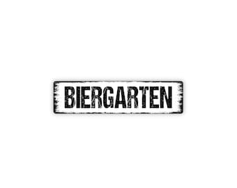 Letrero metálico para jardín cervecero, decoración de jardín de cerveza alemán, bar para patio exterior, regalo para Oktoberfest