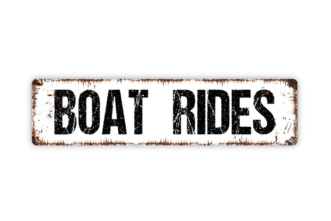 Boay Ride Sign Boat Rides Sign Funny Lake Dock Rustic Custom Metal Sign - Etsy UK
