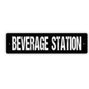 Beverage Station Sign | Metal Drink Station Wall Decor for Kitchen, Coffee Bar, Party, Office, Guest Area, Self Serve Setup afbeelding 4